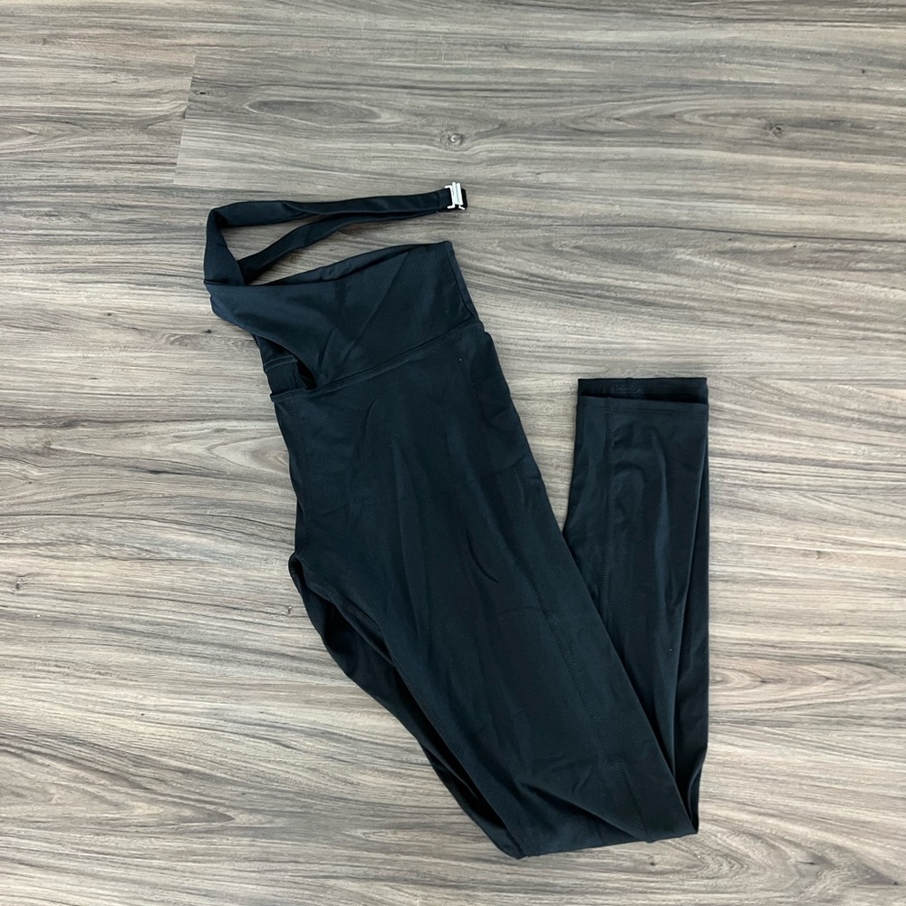 Small full length yoga pants with wraparound waist belt